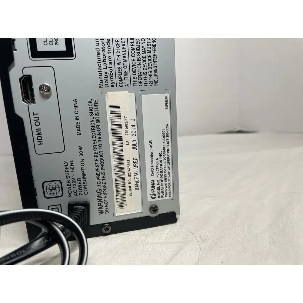 Funai ZV427FX4 DVD Recorder VHS VCR Combo HDMI Hi-Fi w/ Remote Tested Works